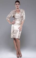 Champagne Ladies Day Ascot dress with matching jacket