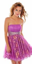 Precious Formals pink and gold tutu prom dress, was 