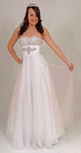 White prom  princess ballgown