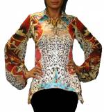 Versace style print top