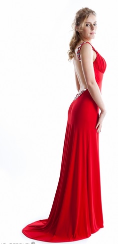 Red Backless Prom Dress