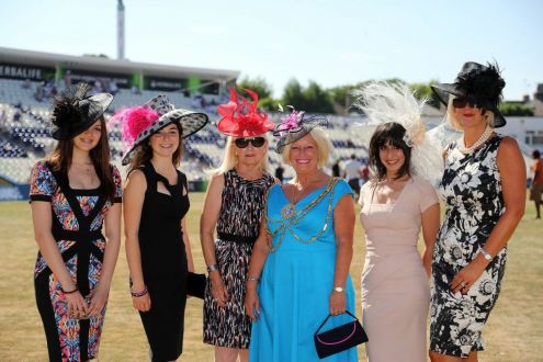 Ladies day at Sussex County Cricket Ground, our sales manager 2nd from the right, judges best hat. standing next to her is the Mayoress of Hove